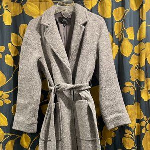 J. Crew  (2016) Gray Long 100% Wool Long Wrap Coat Sz Small